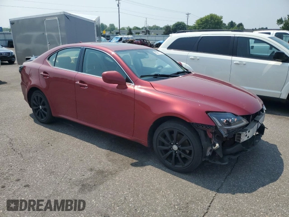 2008 Lexus IS 250 with VIN JTHCK262882027649, listed as a Copart auction lot 60281105 with 160,383 mi miles and Salvage title. Bid and sale history available at DreamBid. Image 4.