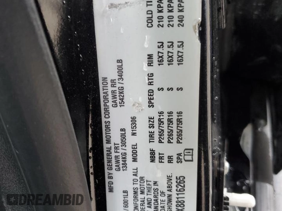 2008 Hummer H3 SUV Alpha with VIN 5GTEN13LX88116265, listed as a Copart auction lot 81405384 with 102,492 mi miles and Salvage Title. Bid and sale history available at carsss.com. Image 13.
