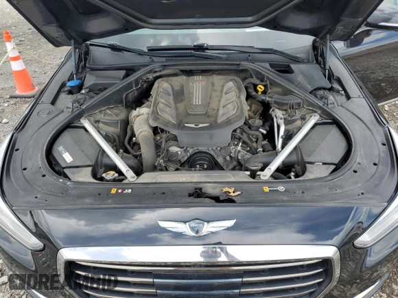 2018 Genesis G90 Premium z VIN KMHG34JA1JU049041, wystawiony jako Copart lot #56941235 z przebiegiem 66 778 mil mil oraz Szkody całkowita. Historia ofert i sprzedaży dostępna na DreamBid. Obrazek 11.