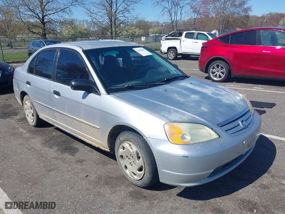 2001 Honda Civic LX with VIN 1HGES16531L024206, listed as a IAAI auction lot 42074094 with 182,519 mi miles. Bid and sale history available at carsss.com. Image 1.