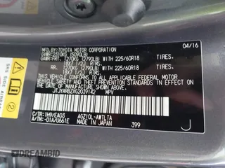 2016 Lexus NX 200t with VIN JTJYARBZXG2039142, listed as a IAAI auction lot 41968135 with 112,186 mi miles. Bid and sale history available at carsss.com. Image 9.