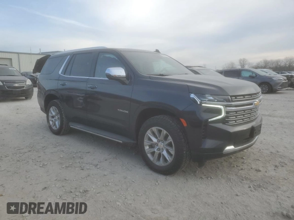 2023 Chevrolet Tahoe Premier with VIN 1GNSCSKD4PR563710, listed as a Copart auction lot 84965394 with 17,528 mi miles and Salvage title. Bid and sale history available at DreamBid. Image 4.