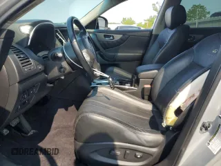2014 Infiniti QX70 with VIN JN8CS1MW8EM411680, listed as a Copart auction lot 60350065 with 124,245 mi miles and Salvage title. Bid and sale history available at DreamBid. Image 7.