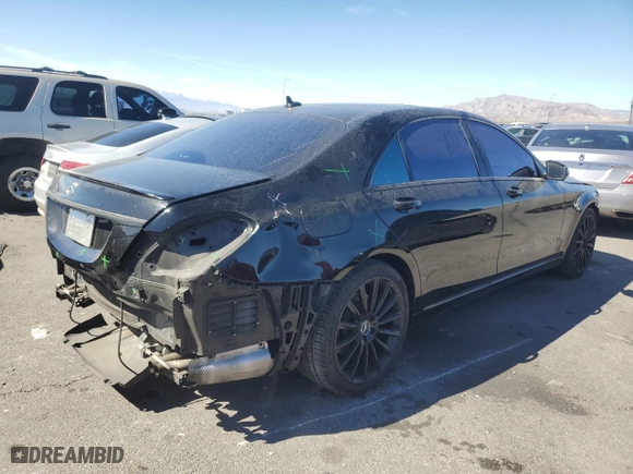 2015 Mercedes-Benz S-Class S 550 with VIN WDDUG8CB2FA102353, listed as a Copart auction lot 46638515 with 0 mi miles and Salvage Title. Bid and sale history available at carsss.com. Image 3.