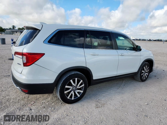 2022 Honda Pilot EX-L with VIN 5FNYF6H59NB003105, listed as a Copart auction lot 62998185 with 50,238 mi miles and Clean title. Bid and sale history available at DreamBid. Image 3.