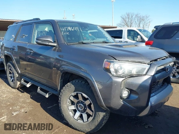 2021 Toyota 4Runner TRD Off Road Premium with VIN JTERU5JR0M5912797, listed as a IAAI auction lot 41796491 with 106,602 mi miles and . Bid and sale history available at DreamBid. Image 1.