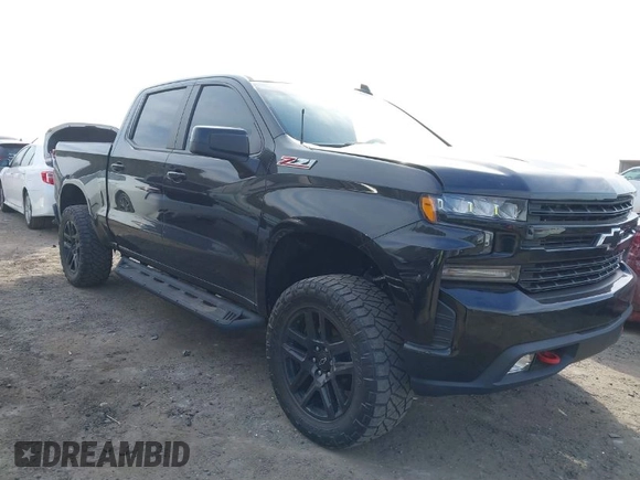 2021 Chevrolet Silverado 1500 LT Trail Boss with VIN 1GCPYFED9MZ232507, listed as a IAAI auction lot 41690784 with 71,392 mi miles and . Bid and sale history available at DreamBid. Image 1.