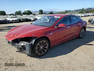 2016 Tesla Model S 70 with VIN 5YJSA1E17GF159171, listed as a Copart auction lot 57258495 with 119,849 mi miles and Salvage title. Bid and sale history available at DreamBid. Image 1.