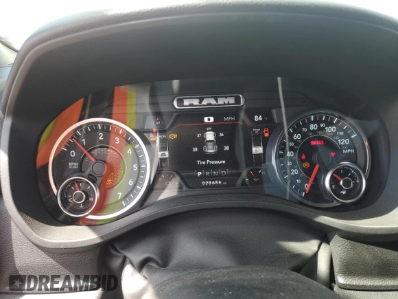 2022 Ram 1500 Big Horn with VIN 1C6RREMTXNN408134, listed as a Copart auction lot 50656415 with 28,686 mi miles and Salvage Title. Bid and sale history available at carsss.com. Image 9.