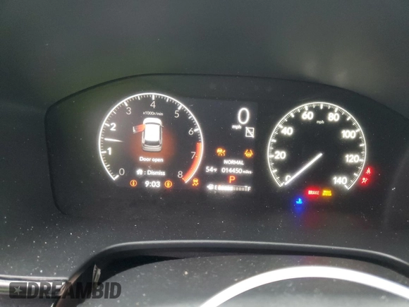 2024 Honda CR-V EX-L with VIN 2HKRS3H79RH323368, listed as a Copart auction lot 44895105 with 14,450 mi miles and Salvage Title. Bid and sale history available at DreamBid. Image 9.