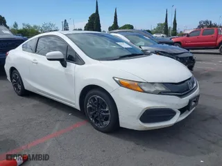 2015 Honda Civic Coupe LX with VIN 2HGFG3B55FH517865, listed as a IAAI auction lot 42056572 with 147,074 mi miles. Bid and sale history available at carsss.com. Image 1.