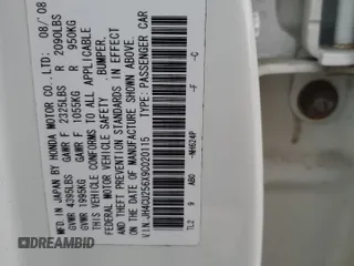 2009 Acura TSX z VIN JH4CU256X9C020115, wystawiony jako Copart lot #60464685 z przebiegiem 170 308 mil mil oraz Szkoda całkowita • Salvage title. Historia ofert i sprzedaży dostępna na DreamBid. Obrazek 12.