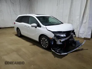 2021 Honda Odyssey EX-L with VIN 5FNRL6H75MB036857, listed as a Copart auction lot 47466245 with Not Provided miles and Salvage Title. Bid and sale history available at DreamBid. Image 4.