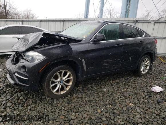 2015 BMW X6 xDrive35i with VIN 5UXKU2C50F0N76663, listed as a Copart auction lot 44454163 with 122,531 mi miles. Bid and sale history available at carsss.com. Image 1.
