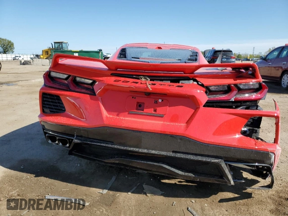 2023 Chevrolet Corvette 2LT with VIN 1G1YB2D44P5116636, listed as a Copart auction lot 74525944 with 2,027 mi miles and Salvage title. Bid and sale history available at DreamBid. Image 6.