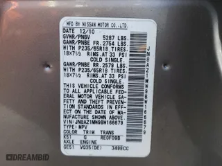 2011 Nissan Murano SV with VIN JN8AZ1MW9BW166679, listed as a Copart auction lot 52554785 with 217,645 mi miles and Salvage Title. Bid and sale history available at carsss.com. Image 13.