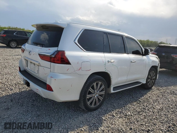 2016 Lexus LX 570 with VIN JTJHY7AX3G4191641, listed as a Copart auction lot 52580875 with 122,950 mi miles and Salvage Title. Bid and sale history available at DreamBid. Image 3.