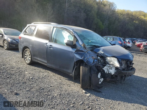 2017 Toyota Sienna LE with VIN 5TDJZ3DC9HS148575, listed as a Copart auction lot 53228805 with Not provided miles and Salvage title. Bid and sale history available at DreamBid. Image 4.