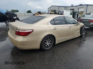 2008 Lexus LS 460 with VIN JTHBL46F885075478, listed as a Copart auction lot 56842225 with 128,897 mi miles and Salvage title. Bid and sale history available at DreamBid. Image 3.