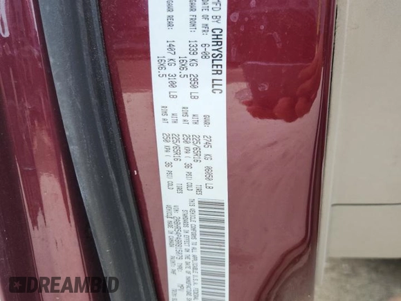 2008 Chrysler Town & Country Touring with VIN 2A8HR54P48R815079, listed as a Copart auction lot 63579045 with 152,815 mi miles and Non repairable. Bid and sale history available at DreamBid. Image 13.