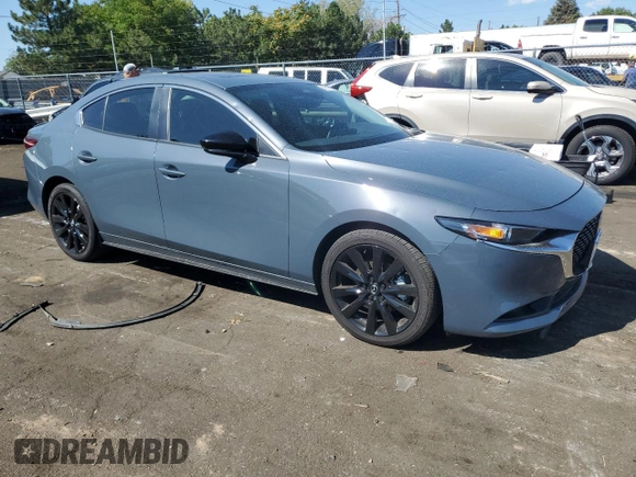 2024 Mazda 3 S Carbon Edition with VIN 3MZBPBCM1RM408173, listed as a Copart auction lot 67511814 with 343 mi miles and Clean title. Bid and sale history available at DreamBid. Image 4.