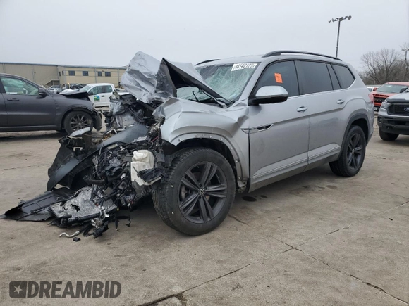 2021 Volkswagen Atlas SE with VIN 1V2MR2CA3MC531395, listed as a Copart auction lot 44148125 with Not provided miles and Salvage title. Bid and sale history available at DreamBid. Image 1.