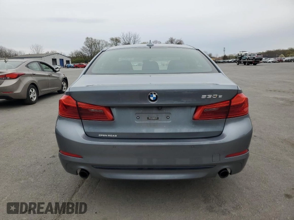 2019 BMW 5 Series 530e xDrive with VIN WBAJB1C56KB375312, listed as a Copart auction lot 52709125 with 63,422 mi miles and Salvage title. Bid and sale history available at DreamBid. Image 6.