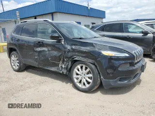 2016 Jeep Cherokee Limited with VIN 1C4PJLDB0GW287372, listed as a Copart auction lot 52795535 with 173,038 mi miles and Salvage title. Bid and sale history available at DreamBid. Image 4.