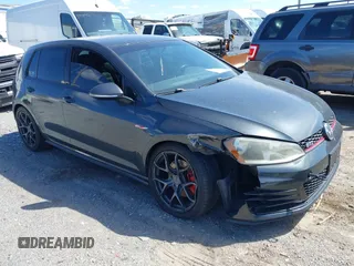 2015 Volkswagen GTI SE with VIN 3VW4T7AU5FM009184, listed as a IAAI auction lot 41833783 with 147,085 mi miles and . Bid and sale history available at DreamBid. Image 1.