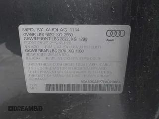 2015 Audi Q5 Premium Plus with VIN WA1DGAFP7FA070664, listed as a IAAI auction lot 42133457 with 147,291 mi miles and . Bid and sale history available at DreamBid. Image 9.