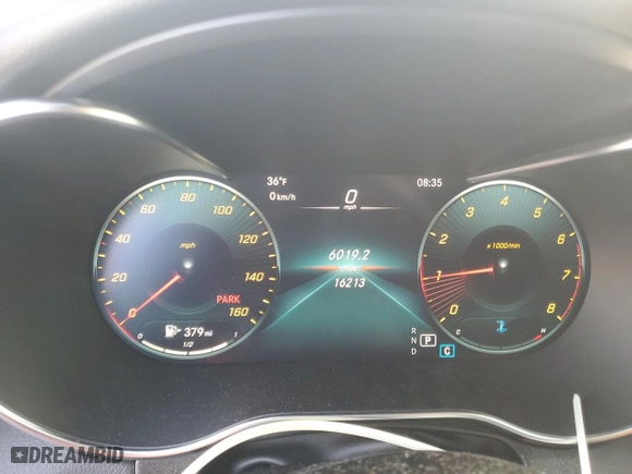 2022 Mercedes-Benz GLC with VIN W1N0G8DBXNV371756, listed as a Copart auction lot 88460905 with 16,213 mi miles and Salvage Title. Bid and sale history available at carsss.com. Image 9.