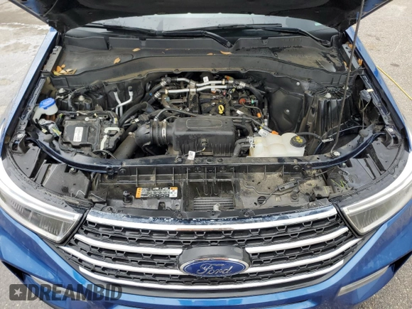 2022 Ford Explorer XLT with VIN 1FMSK7DH7NGC02324, listed as a Copart auction lot 55757885 with 19,078 mi miles and Salvage title. Bid and sale history available at DreamBid. Image 12.