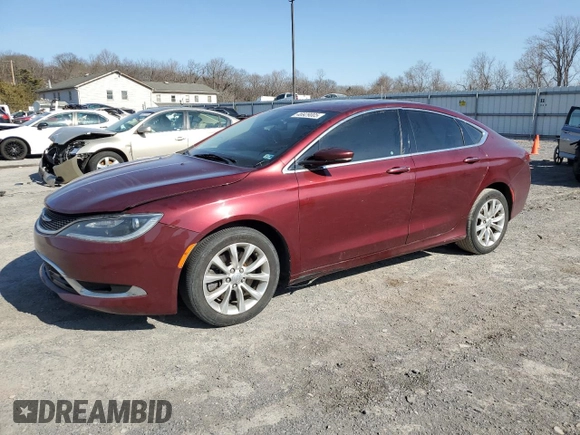 2015 Chrysler 200 C with VIN 1C3CCCCG0FN690248, listed as a Copart auction lot 46929005 with 121,908 mi miles and Salvage Title. Bid and sale history available at carsss.com. Image 1.