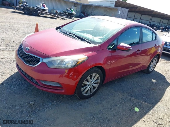 2014 Kia Forte LX with VIN KNAFX4A60E5223713, listed as a IAAI auction lot 41708517 with 200164 miles. Bid and sale history available at carsss.com. Image 2.