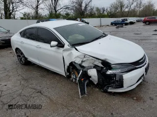 2015 Chrysler 200 C with VIN 1C3CCCCG9FN509616, listed as a Copart auction lot 51750365 with 55,874 mi miles and Salvage Title. Bid and sale history available at carsss.com. Image 4.