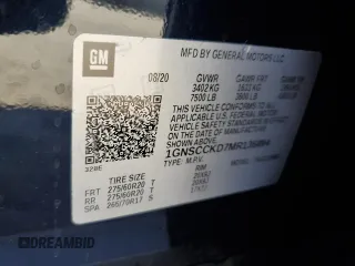 2021 Chevrolet Suburban LT z VIN 1GNSCCKD7MR136894, wystawiony jako Copart lot #48788605 z przebiegiem 57 933 mil mil oraz Szkoda całkowita • Salvage title. Historia ofert i sprzedaży dostępna na DreamBid. Obrazek 13.