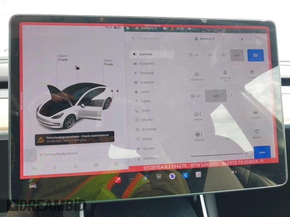 2020 Tesla Model 3 Standard Range Plus z VIN 5YJ3E1EA3LF794276, wystawiony jako IAAI lot #42390409 z przebiegiem 51 924 mil mil oraz . Historia ofert i sprzedaży dostępna na DreamBid. Obrazek 7.