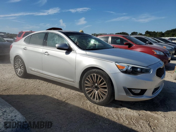 2016 Kia Cadenza Premium with VIN KNALN4D75G5220922, listed as a Copart auction lot 75890434 with 97,541 mi miles and Salvage Title. Bid and sale history available at carsss.com. Image 4.