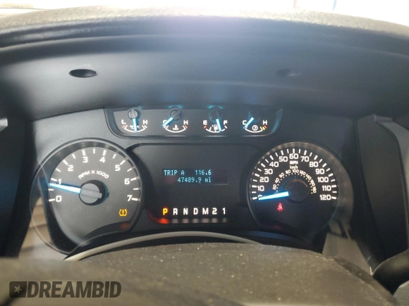 2013 Ford F-150 XL with VIN 1FTNF1EF9DKD63737, listed as a Copart auction lot 57023185 with 47,489 mi miles and Salvage title. Bid and sale history available at DreamBid. Image 9.