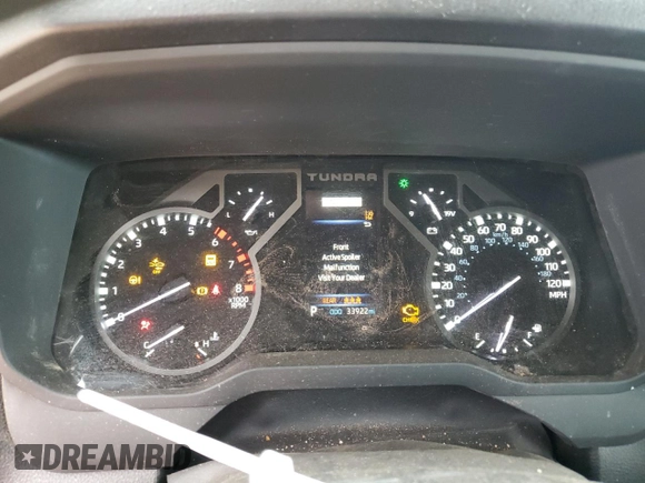 2022 Toyota Tundra SR5 with VIN 5TFLA5DA7NX044358, listed as a Copart auction lot 85799994 with 33,922 mi miles and Salvage title. Bid and sale history available at DreamBid. Image 9.