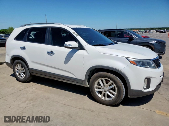 2014 Kia Sorento LX with VIN 5XYKT4A66EG499575, listed as a Copart auction lot 53900745 with 123,487 mi miles and Salvage Title. Bid and sale history available at DreamBid. Image 4.