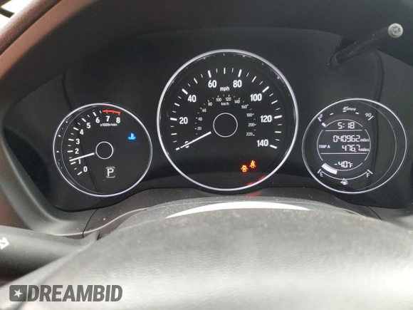 2021 Honda HR-V LX with VIN 3CZRU5H37MM730699, listed as a Copart auction lot 56505875 with 40,962 mi miles and Salvage title. Bid and sale history available at DreamBid. Image 9.