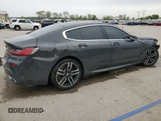 2021 BMW 8 Series M850i with VIN WBAGV8C04MCE93308, listed as a Copart auction lot 55030895 with 37,762 mi miles and Salvage title. Bid and sale history available at DreamBid. Image 3.