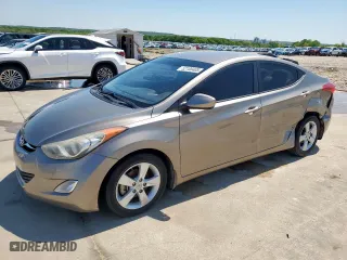 2013 Hyundai Elantra GLS PZEV with VIN 5NPDH4AE4DH286181, listed as a Copart auction lot 52188405 with 171,441 mi miles and Salvage Title. Bid and sale history available at carsss.com. Image 1.