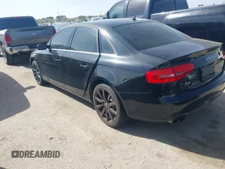 2013 Audi A4 Premium Plus with VIN WAUFFAFL9DN020026, listed as a IAAI auction lot 41799876 with 119,133 mi miles. Bid and sale history available at carsss.com. Image 3.