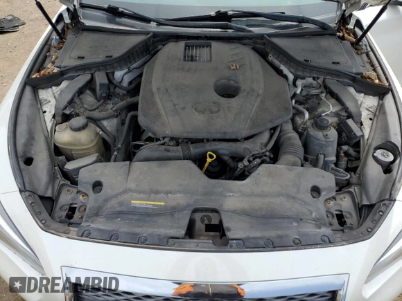 2016 Infiniti Q50 2.0t Premium with VIN JN1CV7AR8GM252752, listed as a Copart auction lot 53073845 with 143,706 mi miles and Salvage Title. Bid and sale history available at carsss.com. Image 11.
