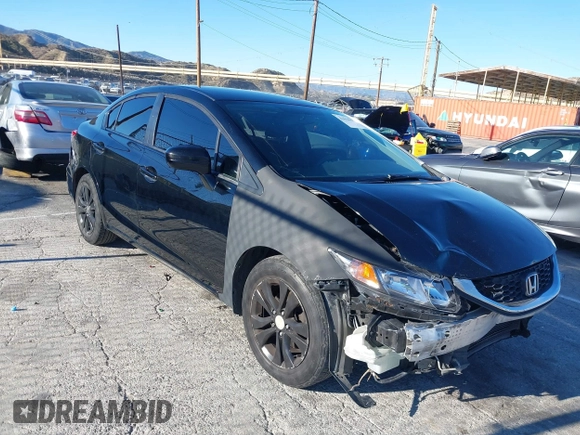 2014 Honda Civic Sedan LX with VIN 19XFB2F55EE251808, listed as a IAAI auction lot 41636636 with 134,544 mi miles. Bid and sale history available at carsss.com. Image 1.