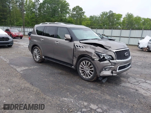 2015 Infiniti QX80 with VIN JN8AZ2NE2F9086138, listed as a IAAI auction lot 42365112 with 174,818 mi miles and . Bid and sale history available at DreamBid. Image 1.
