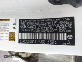 2008 Toyota Prius with VIN JTDKB20U683363947, listed as a IAAI auction lot 41832145 with 1 mi miles. Bid and sale history available at carsss.com. Image 9.