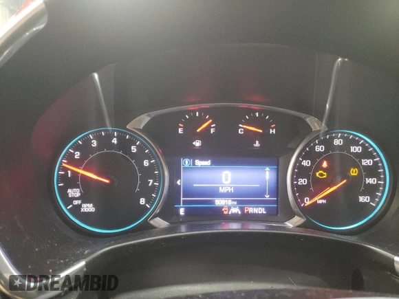 2020 Chevrolet Equinox LT with VIN 3GNAXLEX8LS587222, listed as a Copart auction lot 46708645 with 50,818 mi miles and Salvage Title. Bid and sale history available at carsss.com. Image 9.